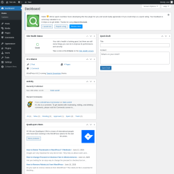Page screenshot: Dashboard ‹ Test site — WordPress