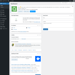 Page screenshot: Dashboard ‹ Test site — WordPress