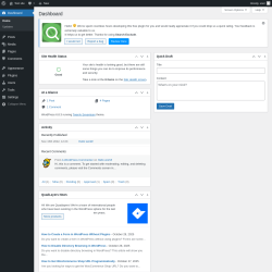 Page screenshot: Dashboard ‹ Test site — WordPress