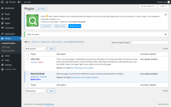 Page screenshot: Plugins ‹ Test site — WordPress