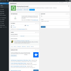 Page screenshot: Dashboard &lsaquo; Test site &mdash; WordPress