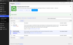 Page screenshot: Plugins &lsaquo; Test site &mdash; WordPress