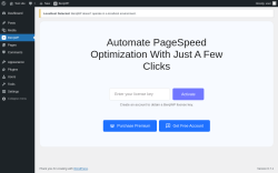 Page screenshot: BerqWP ‹ Test site — WordPress
