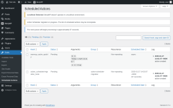 Page screenshot: Tools → Scheduled Actions