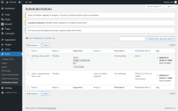 Page screenshot: Tools → Scheduled Actions