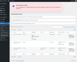 Page screenshot: Tools → Scheduled Actions