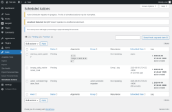 Page screenshot: Tools → Scheduled Actions