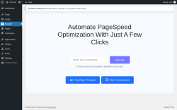 Page screenshot: BerqWP ‹ Test site — WordPress
