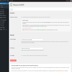 Page screenshot: SearchWP &lsaquo; Test site &mdash; WordPress