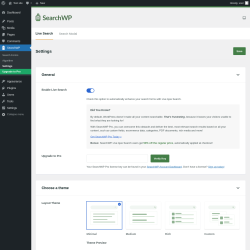 Page screenshot: SearchWP &rarr; Settings
