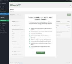 Page screenshot: SearchWP &rarr; Algorithm
