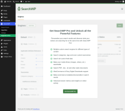 Page screenshot: SearchWP &rarr; Algorithm