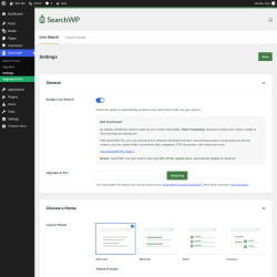 Page screenshot: SearchWP &rarr; Settings