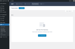 Page screenshot: SCF → Taxonomies