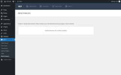 Page screenshot: SCF &rarr; Beta Features