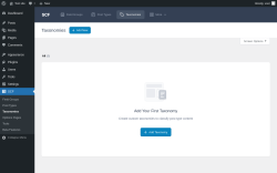 Page screenshot: SCF &rarr; Taxonomies