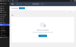 Page screenshot: SCF &rarr; Taxonomies