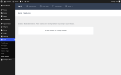 Page screenshot: SCF &rarr; Beta Features