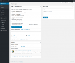 Page screenshot: Dashboard &lsaquo; Test site &mdash; WordPress