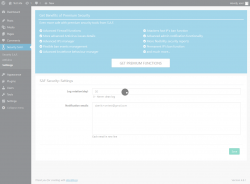 Page screenshot: Security S.A.F. &rarr; Settings