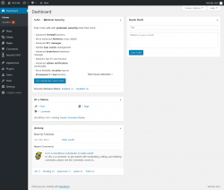 Page screenshot: Dashboard &lsaquo; Test site &mdash; WordPress