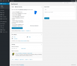 Page screenshot: Dashboard &lsaquo; Test site &mdash; WordPress