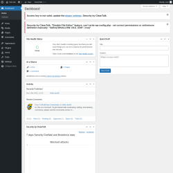 Page screenshot: Dashboard ‹ Test site — WordPress