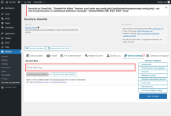 Page screenshot: Settings → Security by CleanTalk