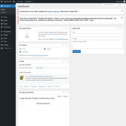 Page screenshot: Dashboard ‹ Test site — WordPress