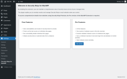 Page screenshot: Settings → Security Ninja for MainWP