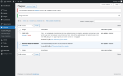 Page screenshot: Plugins ‹ Test site — WordPress
