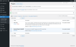 Page screenshot: Plugins ‹ Test site — WordPress