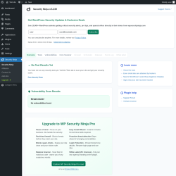Page screenshot: Security ‹ Test site — WordPress