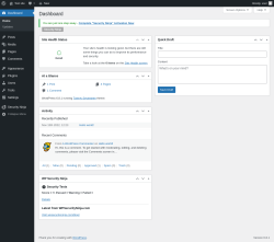 Page screenshot: Dashboard ‹ Test site — WordPress