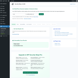 Page screenshot: Security ‹ Test site — WordPress