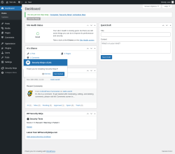 Page screenshot: Dashboard ‹ Test site — WordPress