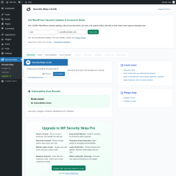 Page screenshot: Security ‹ Test site — WordPress