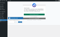 Page screenshot: Security ‹ Test site — WordPress