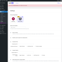 Page screenshot: Sellkit → Settings