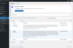 Page screenshot: Plugins ‹ Test site — WordPress