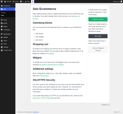 Page screenshot: Selz &rarr; Help