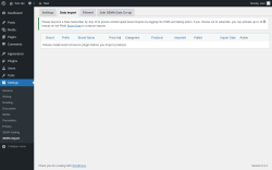 Page screenshot: Settings → SEMA Import