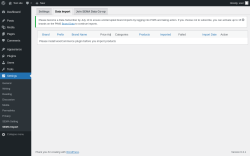 Page screenshot: Settings → SEMA Import