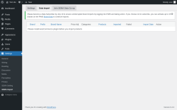 Page screenshot: Settings → SEMA Import
