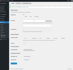 Page screenshot: Settings → SEMA Setting