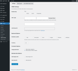 Page screenshot: Settings → SEMA Setting