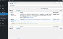 Page screenshot: Plugins ‹ Test site — WordPress