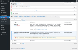 Page screenshot: Plugins ‹ Test site — WordPress