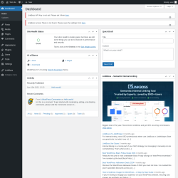 Page screenshot: Dashboard ‹ Test site — WordPress
