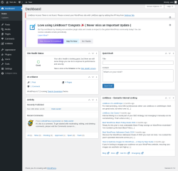 Page screenshot: Dashboard ‹ Test site — WordPress